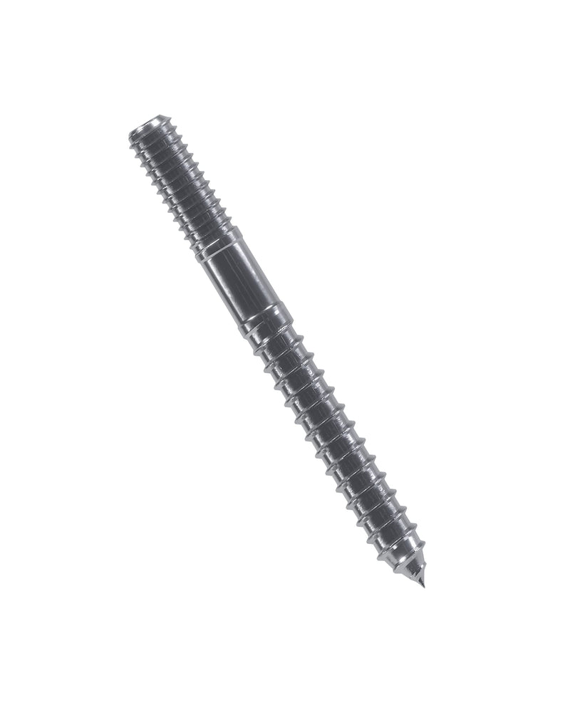 [Australia - AusPower] - Hillman Group Hanger Bolt, Hurricane Hardware, 25 Pieces, Rust-Resistant, Durable, Headless Fasteners, (1/4" x 2 1/2") Stainless Steel (707316) 