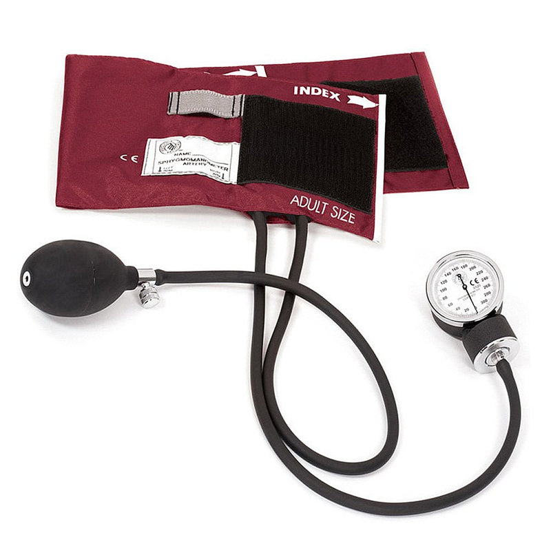 [Australia - AusPower] - Prestige Medical Adult Premium Aneroid Sphygmomanometer: Clamshell Packaging, Burgundy (Model: S82-BUR) 