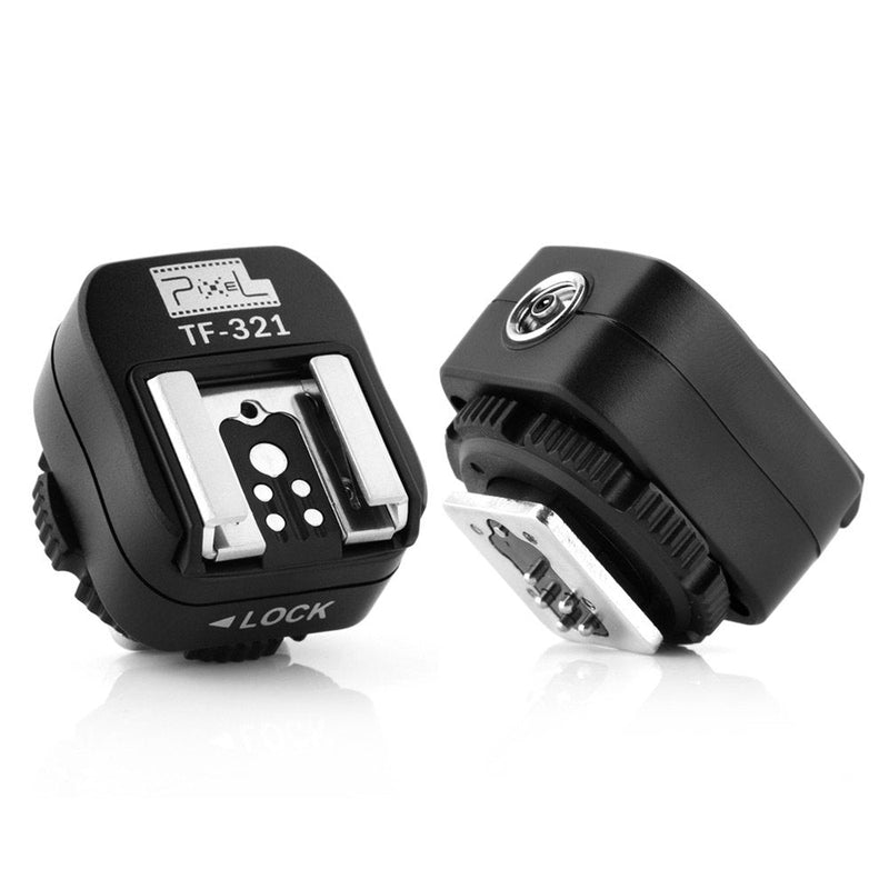 [Australia - AusPower] - Pixel e-TTL Flash Hot Shoe Adapter with Extra PC Sync Port for Canon DSLRs and Flashguns 