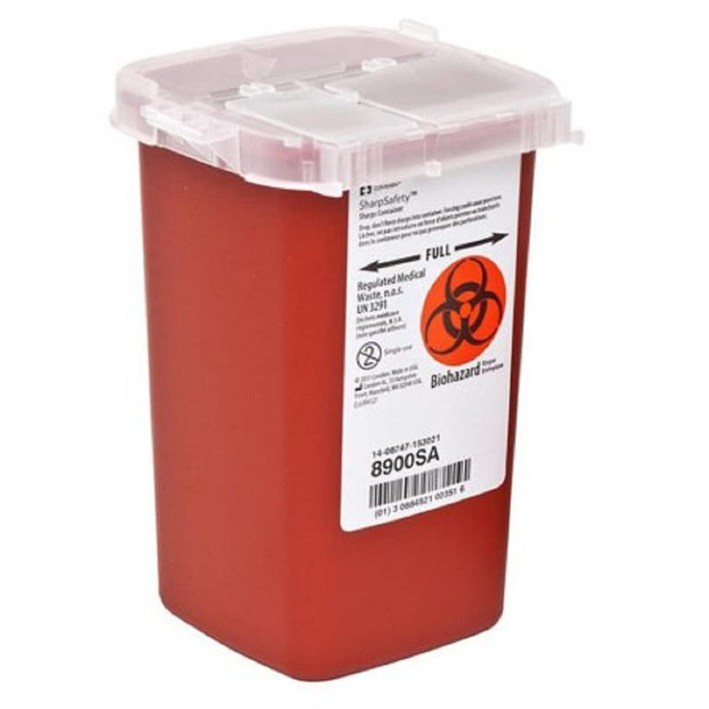 [Australia - AusPower] - Container Sharps Autodrop Phlebotomy Red 1qt Ea by, Kendall Company 
