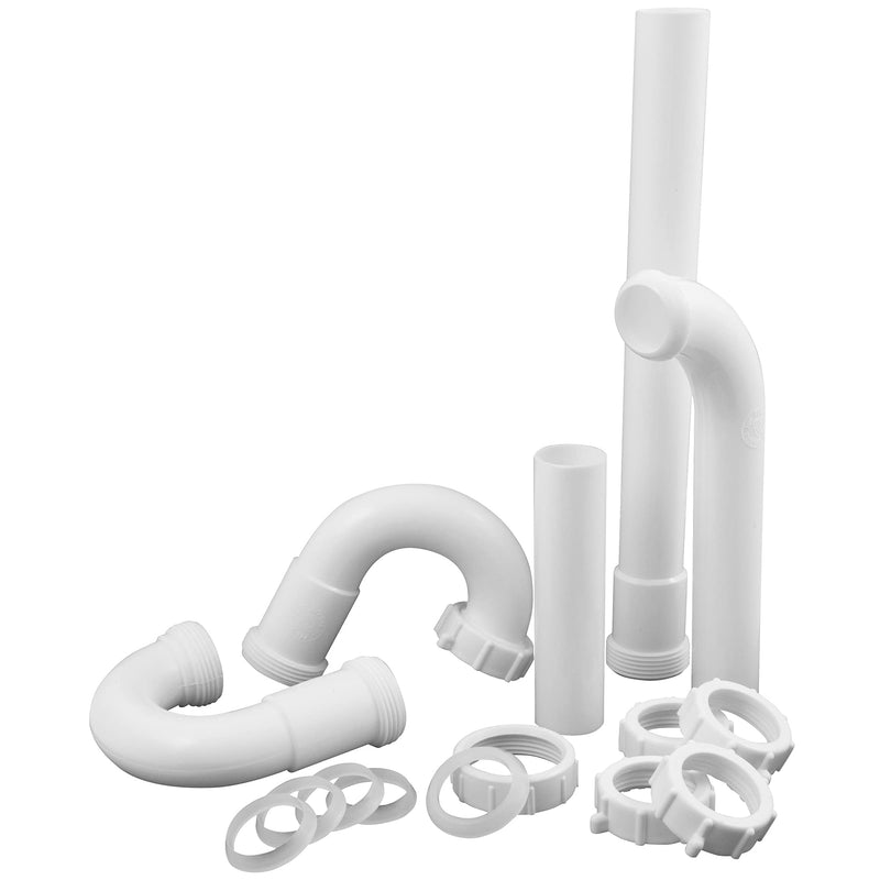 [Australia - AusPower] - Plumb Craft Complete Bathroom Sink Drain Repair Kit, White (15 Piece) Bathroom Drain Repair Kit 