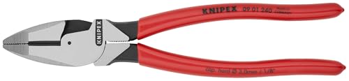 KNIPEX 09 01 240 high leverage lineman side-cutting pliers with New England head