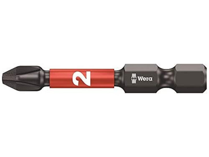 Wera 851/4 Diamond Coated Impaktor Screwdriver Bits for PH 2 Phillips Screws, Pack of 5