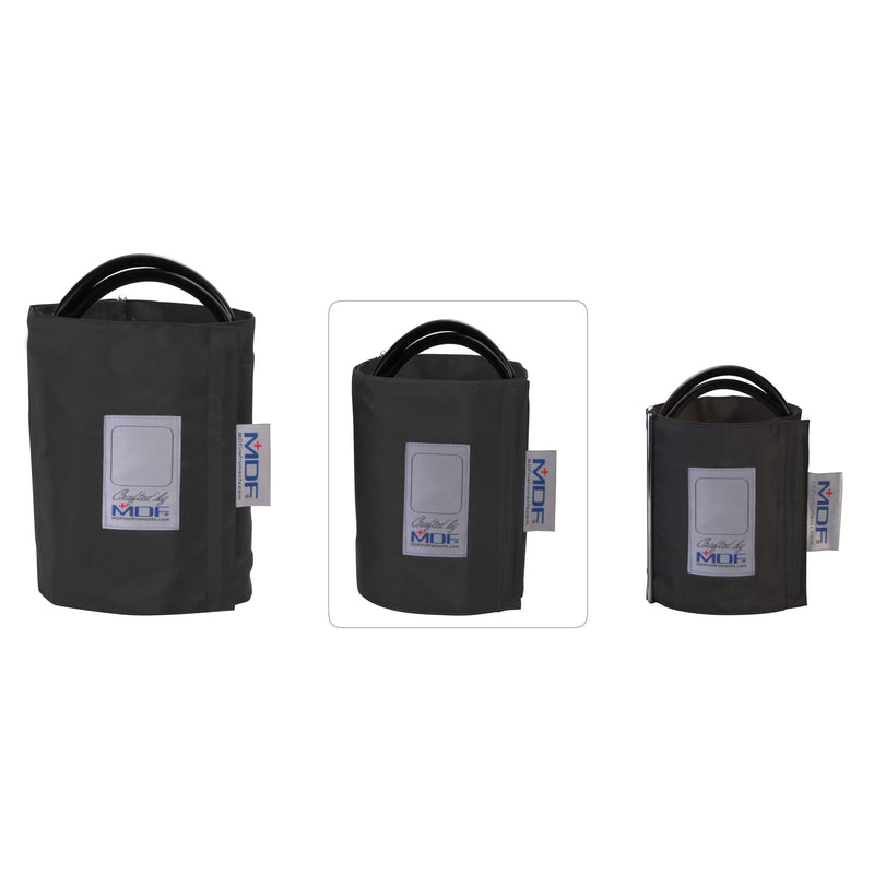 [Australia - AusPower] - MDF Instruments Latex-Free Large Adult Replacement Blood Pressure Monitor Cuff D-Ring - Double Tube - Black (MDF2080460D-11) Black (Noirnoir) Large Adult - Double Tube with D-Ring 