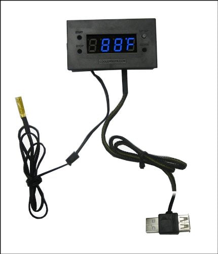 [Australia - AusPower] - coolerguys 5V USB Powered Thermal Monitor with Digital LED Display for USB-Powered Case Fan USB Powered (5v) 