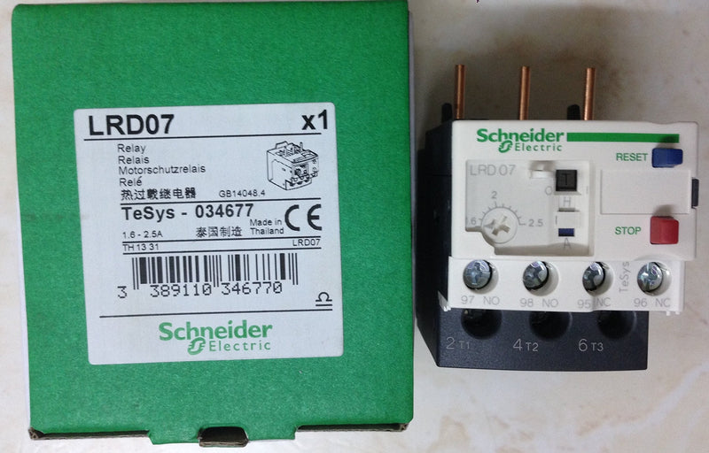 [Australia - AusPower] - Square D. Company LRD07 1.6/2.5A Overload Relay 