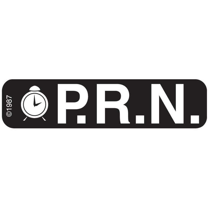 [Australia - AusPower] - 1-344 "P.R.N" Permanent Paper Label, 1 9/16" x 3/8", Black, Pack of 1000 