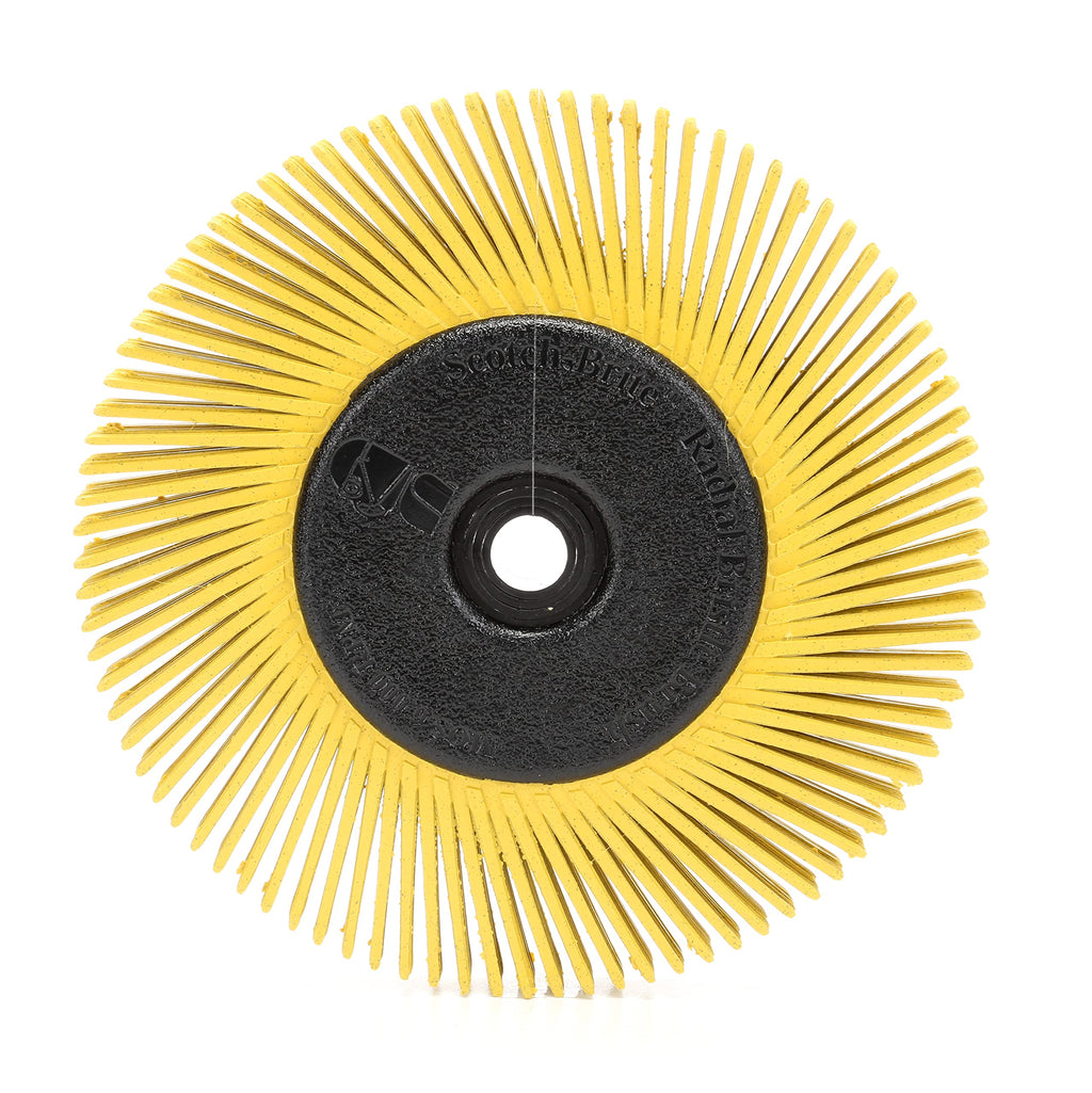 3M Radial Bristle Brush, 6 in x 1/2 in x 1 in 80 With Adapter