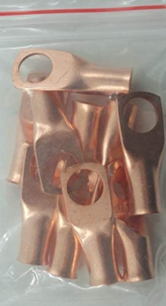 [Australia - AusPower] - Install Bay Copper Ring Terminal 1 Gauge 1/2 Inch 10 Pack - CUR112 Standard Packaging 