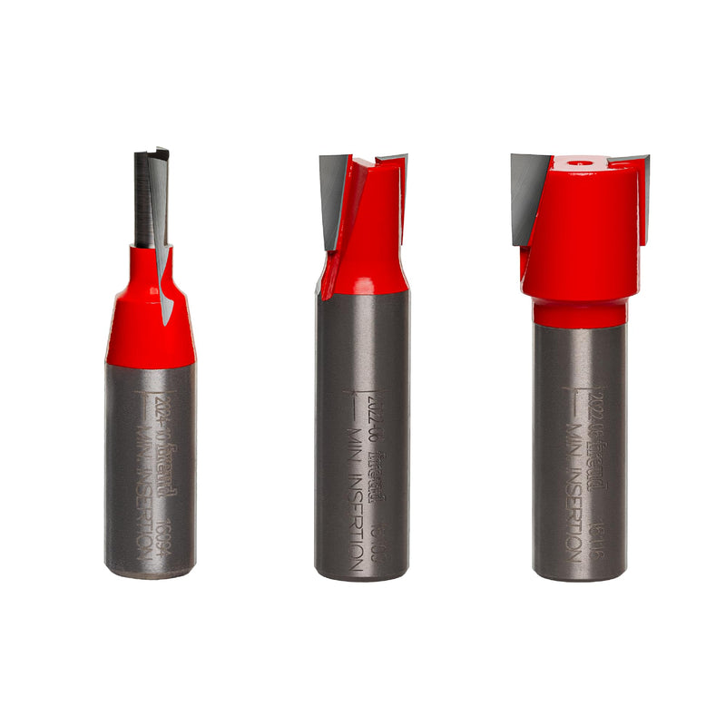 Freud 89-670: 3 Piece Undersized Plywood Bit Set (1/2" Shank)