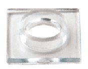 CR Laurence clear 3/4-inch square washers with sleeve, pack of 10