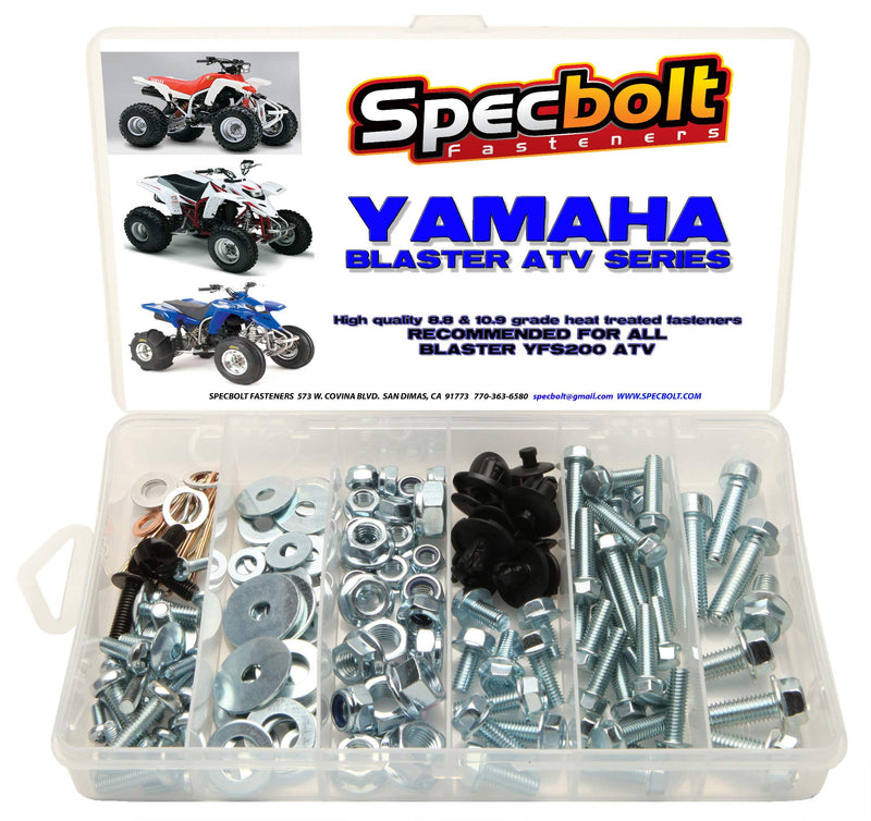 120pc Bolt Kit: fits Blaster YFS200 Model Series ATV for Maintenance & Restoration OEM Spec Fasteners ATV Quad YFS200