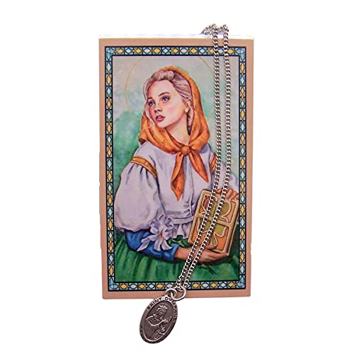 St Dymphna Prayer Card With Medal Pendant Charm Patron Saint Catholic Christian