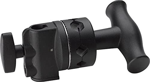 Kupo 2.5" Grip Head with Over Sized Ergonomic Handle, Precision Locking Teeth, Durable Metal Construction, and Smooth Control for Professional Grip Arm Positioning - Black