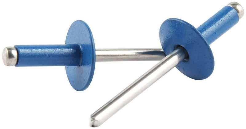 Allstar Performance ALL18175 Large Head Rivet, Steel, Pepsi Blue, Pack of 250