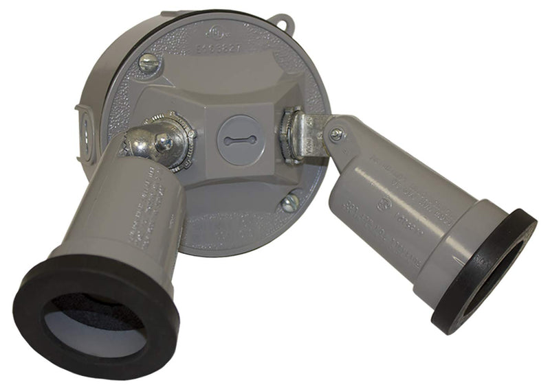 [Australia - AusPower] - 16795 Weatherproof Floodlight Kit, Round, Gray 