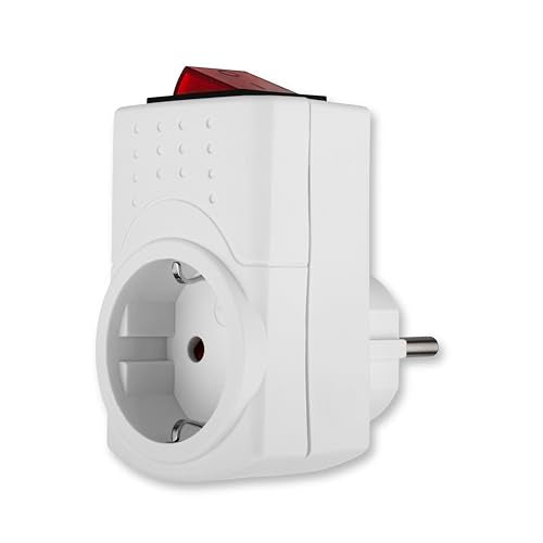 REV Socket Adaptor – Switchable Socket, Transition Plug, 3500 W, White White 1