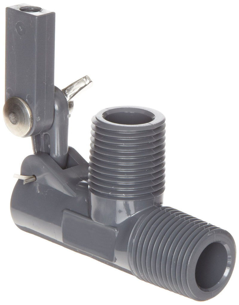 Kerick Valve PS050525 PVC Float Valve, Standard Mount, 12.5 gpm at 60 psi, 1/2" NPT Male