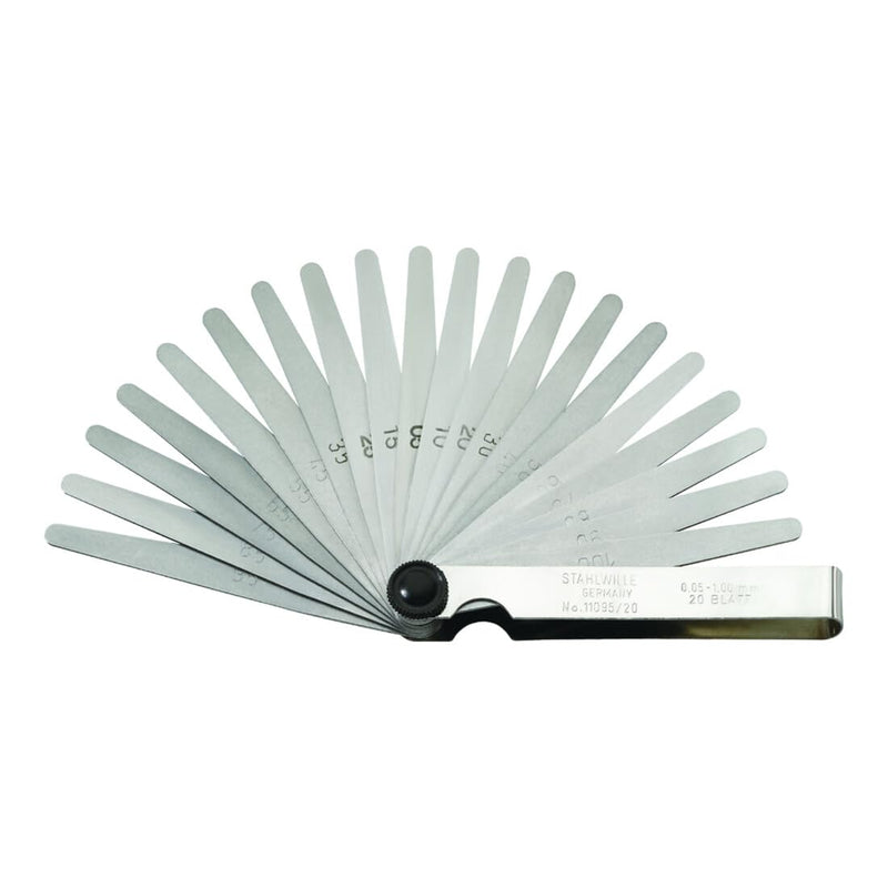 [Australia - AusPower] - Stahlwille 74240005 Precision Feeler Gauge, Tapered Blades are Nickel-Plated, Accurate Measurement for Gap Width, Suitable for Mechanics, Range Bet. 1 1/2" - 25/1000", 26 PCS No 26 