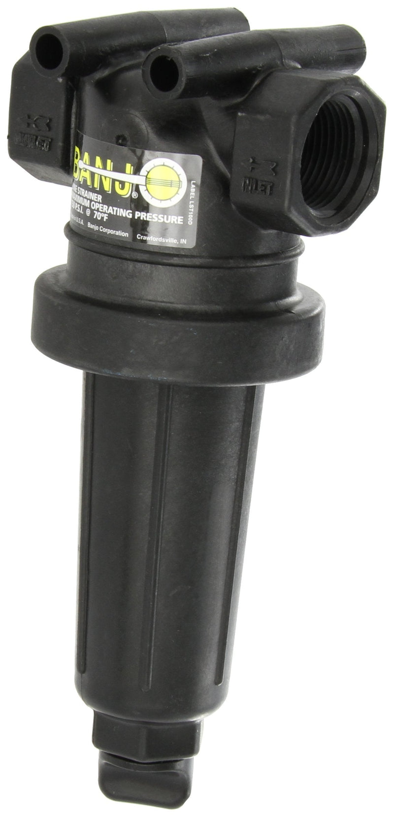 [Australia - AusPower] - Banjo LST100-80 Polypropylene T-Strainer, 80 Mesh, 1" NPT Female 