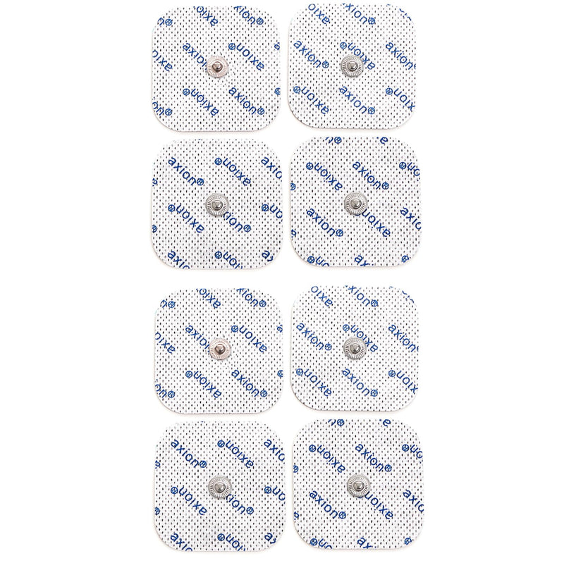 Compatible electrodes SANITAS BEURER BOOTS - 8TENS & EMS pads for electrostimulation machines - 3.5mm button - axion brand quality | Compatible with Beurer TENS device and EMS muscle stimulator (eg EM49, EM56) & Sanitas (eg SEM43, SEM44). Reusable