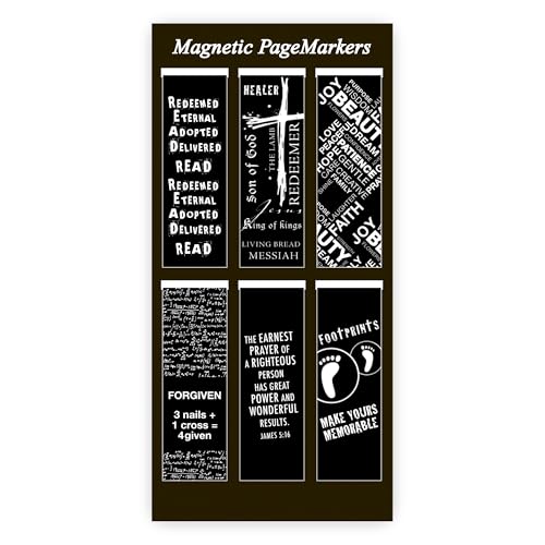 Christian Art Gifts Magnetic Scripture Bookmark Set for Men & Women Salvation Regular