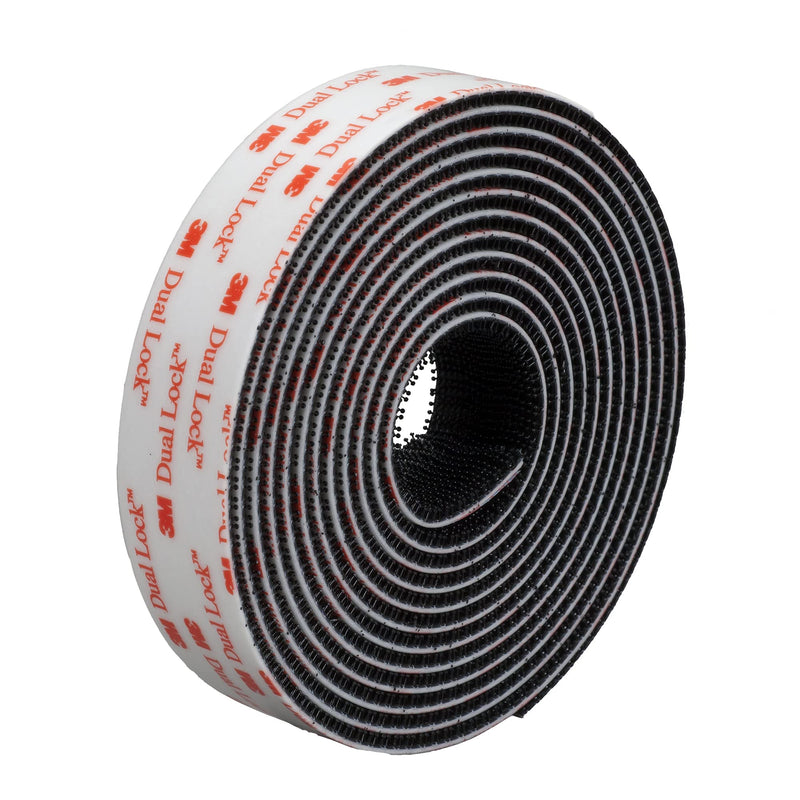[Australia - AusPower] - 3M Dual Lock Reclosable Fasteners Heavy Duty Industrial Use Black TB3550 1" x 10 ft Mated Strip Indoor/Outdoor Use Great for Metal, Glass, Acrylic, PC, ABS 