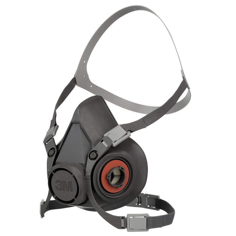 3M Half Mask Reusable 6200 6300 Half Mask Respirator Dust & Gas Mask, l, grey