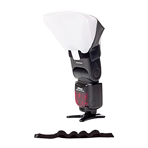 LumiQuest Ultrasoft Frosted Photography Lighting Diffuser, Compact Modifier with UltraStrap, Camera Lighting, Universal Portable Studio Lights for External Camera Flashes, Photo Light, Black