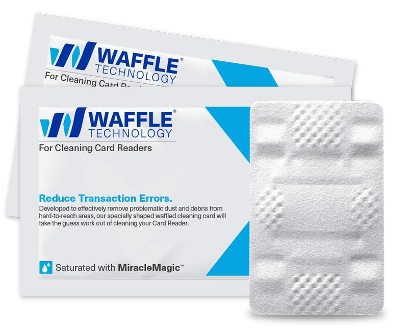 [Australia - AusPower] - KICTeam - Waffletechnology® Cleaning Cards for Card Reader Payment Machines (40 Cards) - Presaturated with 99.7% Isopropyl Alcohol 40 