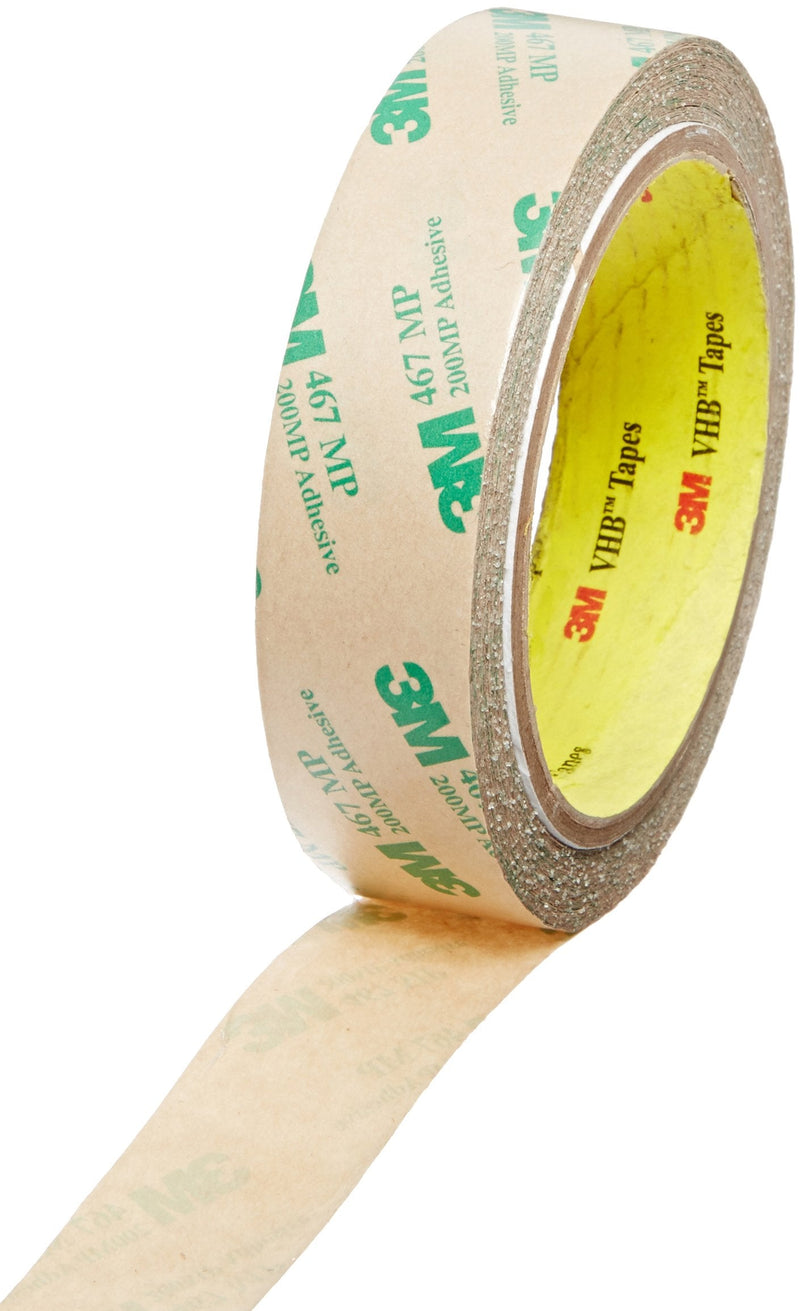 [Australia - AusPower] - 3M 467MP Clear Adhesive Transfer Tape, 1" Width x 20yd Length (1 roll) 