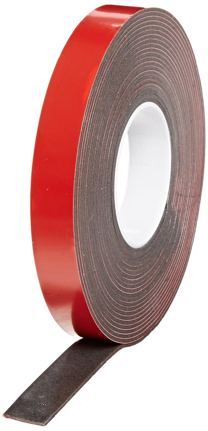 3M VHB 4611 Tape Roll - 0.5 in. x 15 ft. Dark Gray Acrylic Adhesive - Double Sided Tape with Firm Foam 1/2 in. x 5 yds.