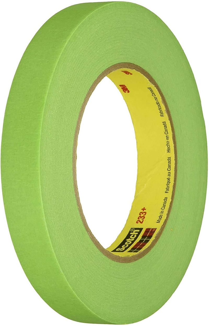 TapeCase 233+ 0.125in X 60yd Masking Tape (1 Roll) 55 Meters 0.125 inches 1