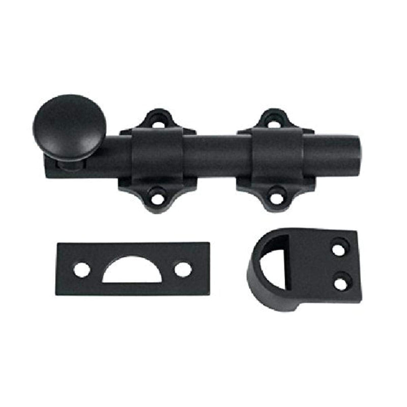 Deltana DDB425U19 HD Solid Brass 4-Inch Dutch Door Bolt Paint Black