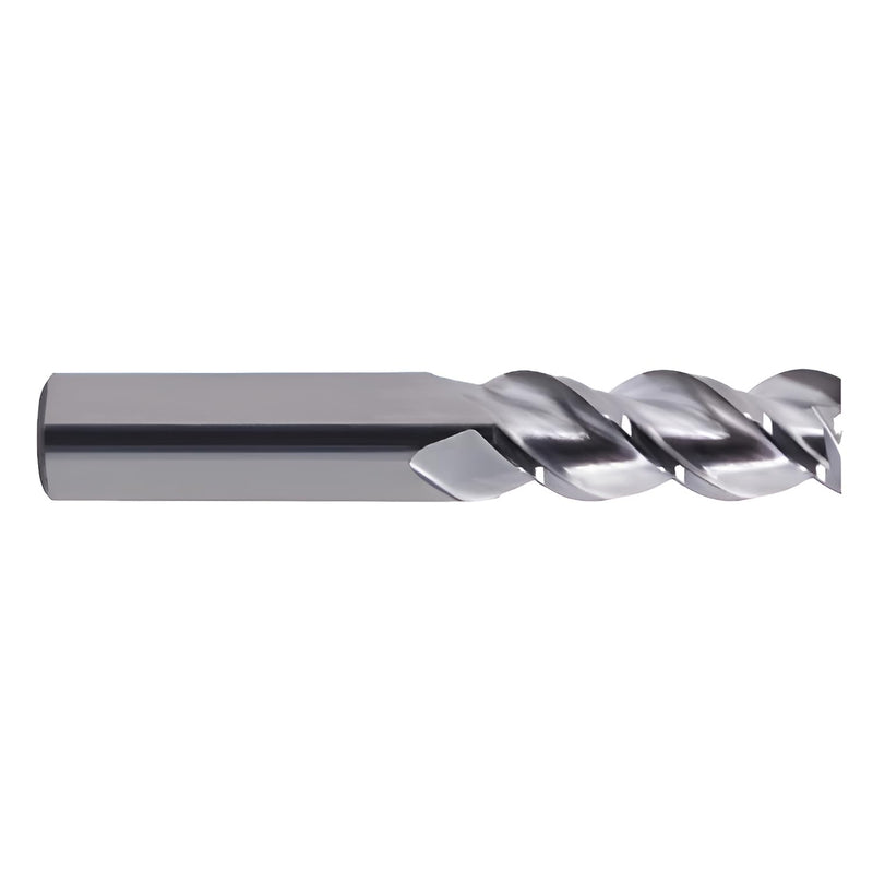 [Australia - AusPower] - YG-1 28573 Carbide Alu-Power End Mill, 3 Flute, 45 Degree Helix, Regular Length, Square, Uncoated Finish, 2-1/2" Length, 1/4" 