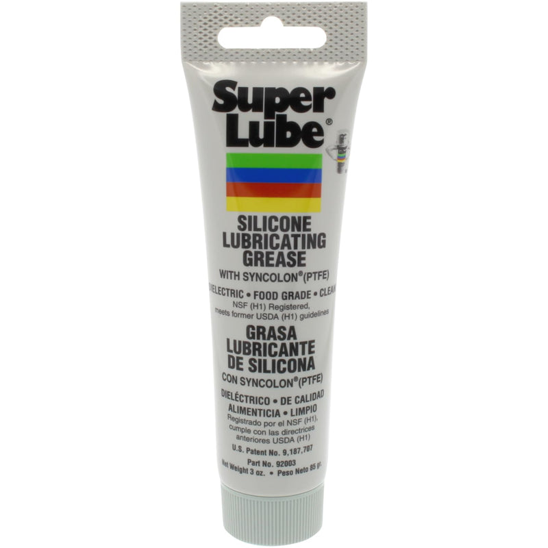 [Australia - AusPower] - Super Lube 92003 Silicone Lubricating Grease with PTFE, 3 oz Tube, Translucent White 3oz Tube 