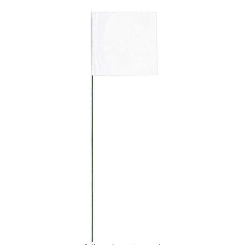 [Australia - AusPower] - Swanson Tool Co FW15100 2.5-Inch by 3.5-Inch Marking Flags with 15-Inch Wire Staffs, White, 100-Pack 100 Pack 