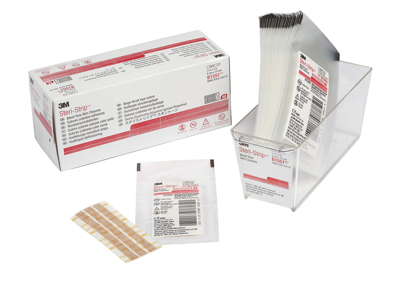 [Australia - AusPower] - 3M™ Steri-Strip™ Blend Tone Skin Closures, B1551, 1/4 in x 3 in, 50 Bag/Carton, 4 Carton/Case 