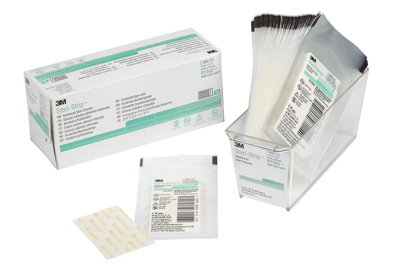 [Australia - AusPower] - 3M™ Steri-Strip™ Reinforced Adhesive Skin Closures, R1542, 1/4 in x 1-1/2 in, 50 Bag/Carton, 4 Carton/Case 