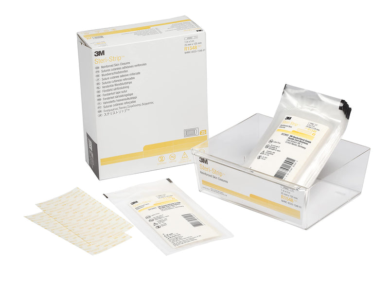 [Australia - AusPower] - 3M™ Steri-Strip™ Reinforced Adhesive Skin Closures, R1548, 1 in x 5 in (25 mm x 125 mm), 4 Strips/Envelope 