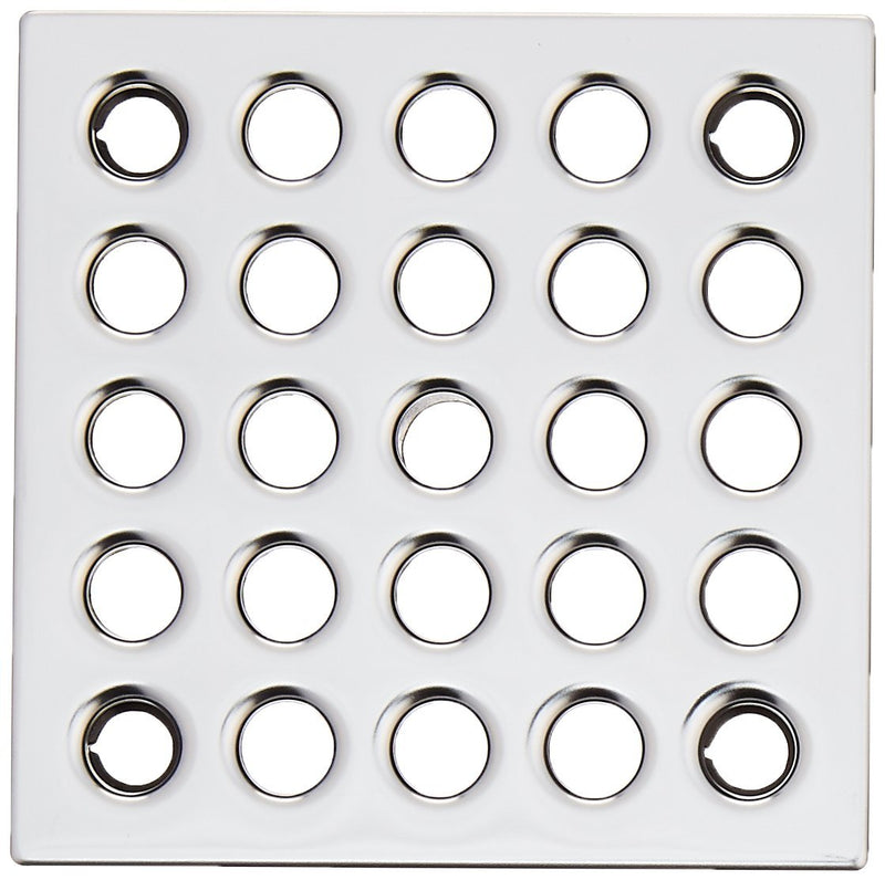 Ebbe E4401 Square Shower Drain Grate, Silver