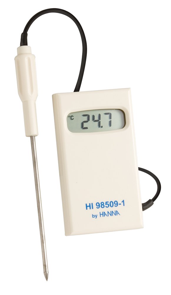 [Australia - AusPower] - Hanna Instruments HI98509-1 Checktemp Digital Thermometer with Stainless Steel Probe, -50 C to 150 Degree C Temperature Rating 