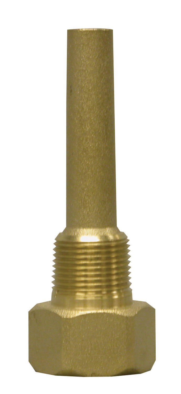 [Australia - AusPower] - Winters TIW Series Brass Industrial 9IT Thermowell, 3-1/2" Stem, 3/4" NPT Connection, 2-1/2" Insertion Length 