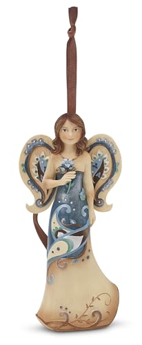 Pavilion Gift Company Cherish Today Angel Ornament by Pavilion, 4-1/2-Inch Tall, Includes Ribbon for Hanging, Blue,Brown,Cream,Off White