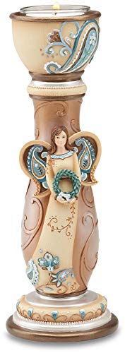 Pavilion Gift Company Perfectly Paisley Angel Tea Light Candle Holder, 8-Inch Tall, Tea Light Candle Not Included