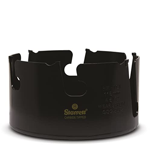 Starrett Carbide Hole Saw MPH0458 Multipurpose TCT Hole Saw for Wood MDF Plastic Ceramic Wall Tile 118mm