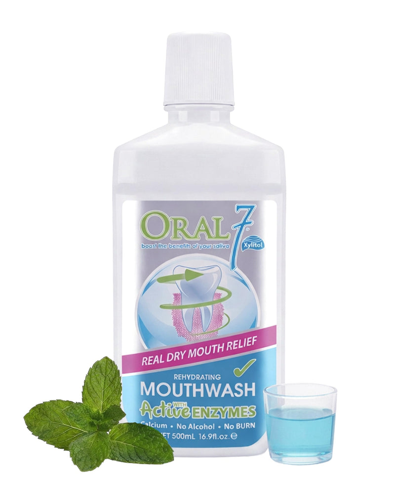 Oral7 Dry Mouth Mouthwash - Alcohol-Free Oral Rinse with Xylitol 17 Ounce 16.9 ounces