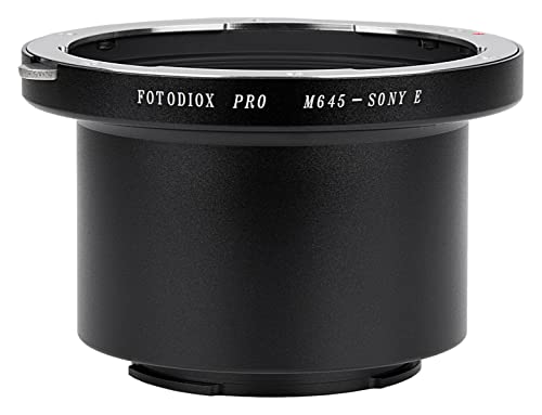 Fotodiox Pro Lens Mount Adapter - Compatible with Mamiya 645 Mount Lens to Sony Alpha E-Mount Mirrorless Cameras Mamiya 645 MF