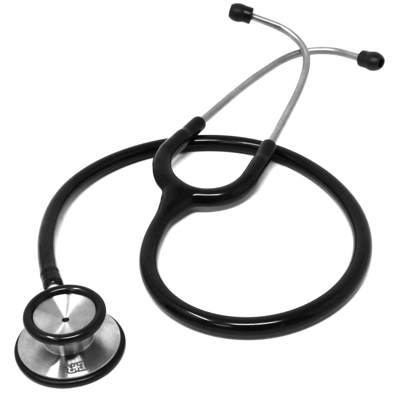 [Australia - AusPower] - Ever Ready First Aid Pro Classic Dual Head Stethoscope for Paramedics and Nurses, 4 Ear Tips, Replacement Diaphragm - Black 
