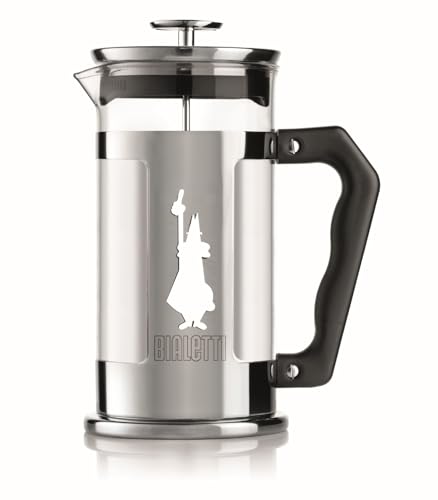 Bialetti 6860 Preziosa Stainless Steel 3-Cup French Press Coffee Maker, Silver (06860) 3 Cup